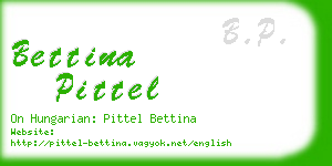 bettina pittel business card